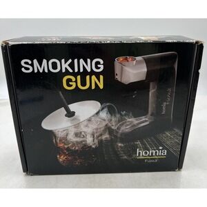 Homia Fuma Smoking Gun Food Smoker Kit 13pc Wood Chips Drink Infuser New